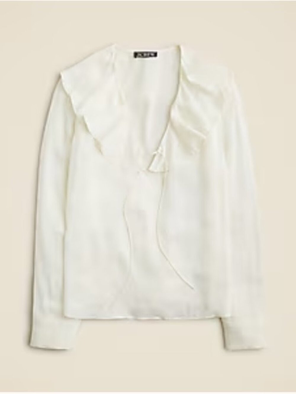 J. Crew Goldie top in satin (ivory)